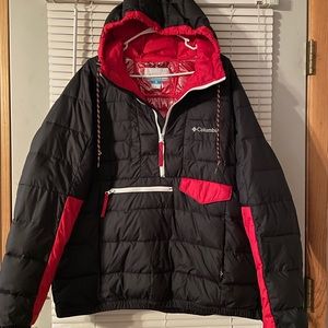 Columbia ski jacket, Red and black, XL